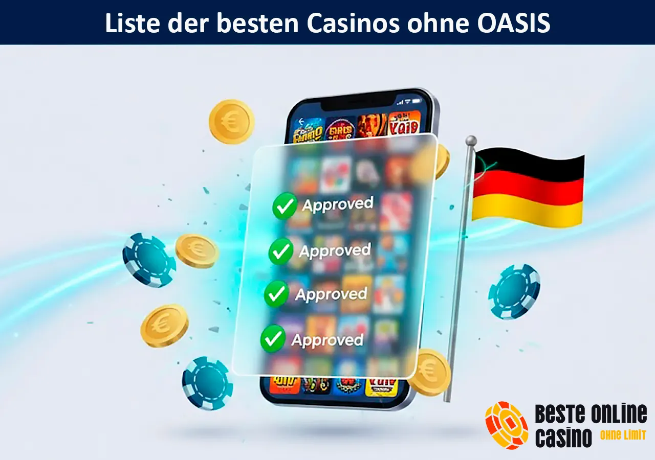 Beste seriöse Online Casinos ohne OASIS Sperrsystem in Deutschland.